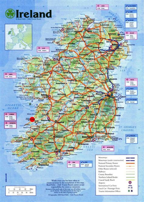 irelad|tourist map of ireland.
